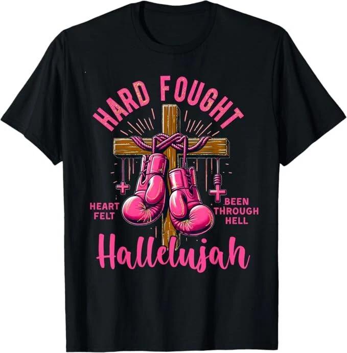 Брэндон Hard Fought Hallelujah Хвалите Иисуса Футболка с озером L