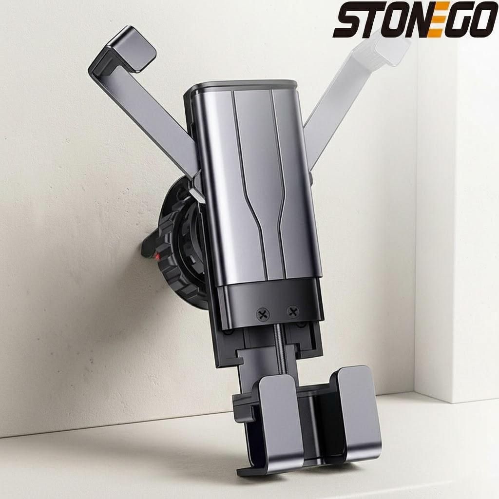 

Hands Free Car Phone Mount Universal Holder Adjustable Auto Phone Holder Vehicle Accessories for Outdoor Use чёрный