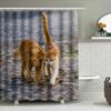 Sprchový závěs s potiskem koček Koupelnová dekorace pro milovníky koček Omyvatelný Voděodolný Design zvířecího mazlíčka Závěsný na stěnu