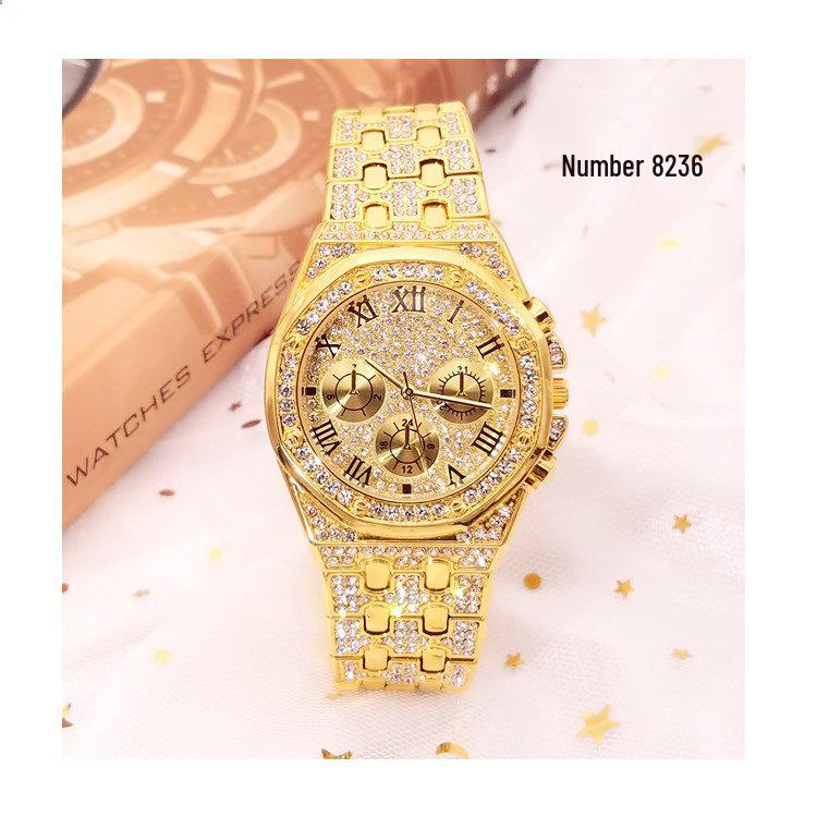 **Relógio de Pulso Bracelete Três Olhares BW Novo Prata Rosa Imitação Diamante**