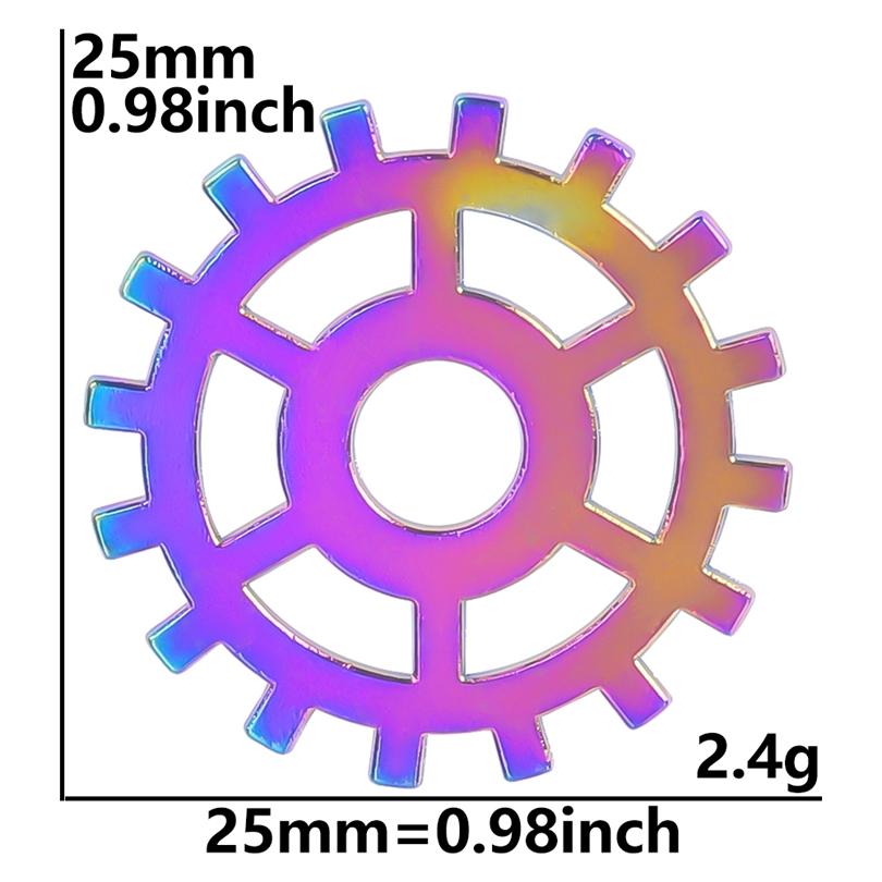 Rainbow Gear Charms For Jewelry Making Supplies Wholesale Items Round Steampunk Accessories DIY Necklace Earrings Component Gift