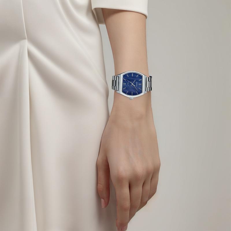 

CASIO 50 meters waterproof fashion Quartz Steel Strap women s watch blue dial MTP-B140D-2AV синий
