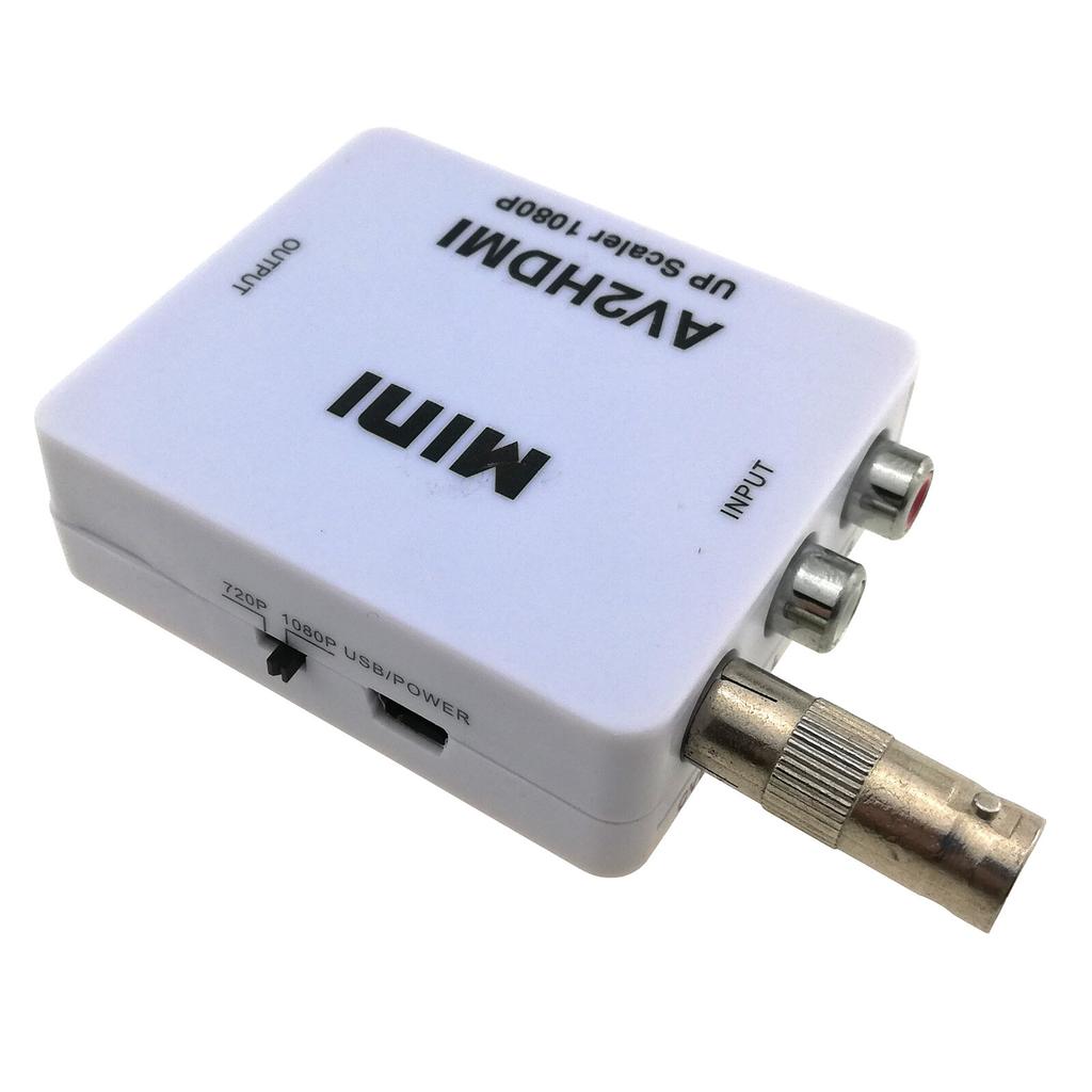 RCA BNC to HDMI Converter Composite Audio Video TV Box DVR Camera 1080P Adapter