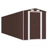 3147467 vidaXL Abri de jardin Marron foncé 192x772x223 cm Acier galvanisé