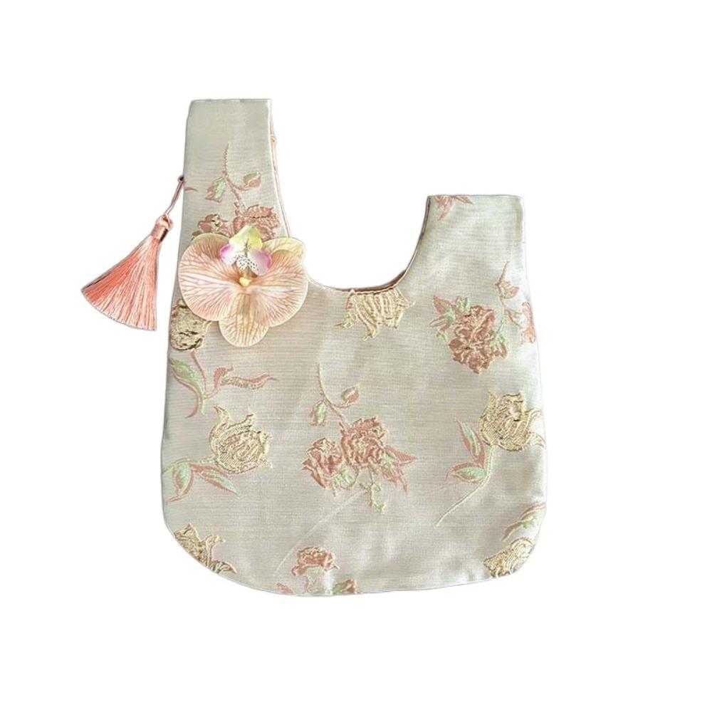 

Маленький мешочек с кисточкой, узелком, на запястье, сумки для хранения, аксессуары для ципао, свадебный мешочек для конфет розовый/оранжевый