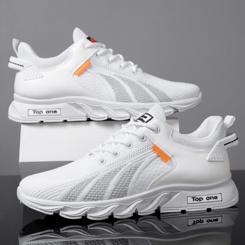 Flying Woven Men's Shoes New Autumn and Winter Flying Woven Surface Casual Men's Lightweight Sports Shoes Versatile Breathable Running Shoes