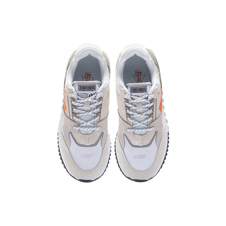 Li Ning Textile, Synthetic Leather, Leather Cushioning Slip Resistant Abrasion Resistant Low top Casual Shoes Women's AZGS078-4
