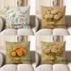 Home Decor Colorful Floral And Butterfly Pattern Pillow Cover Pattern Cushion Cover Suitable For Sofa Bedroom Car Pillow Cover