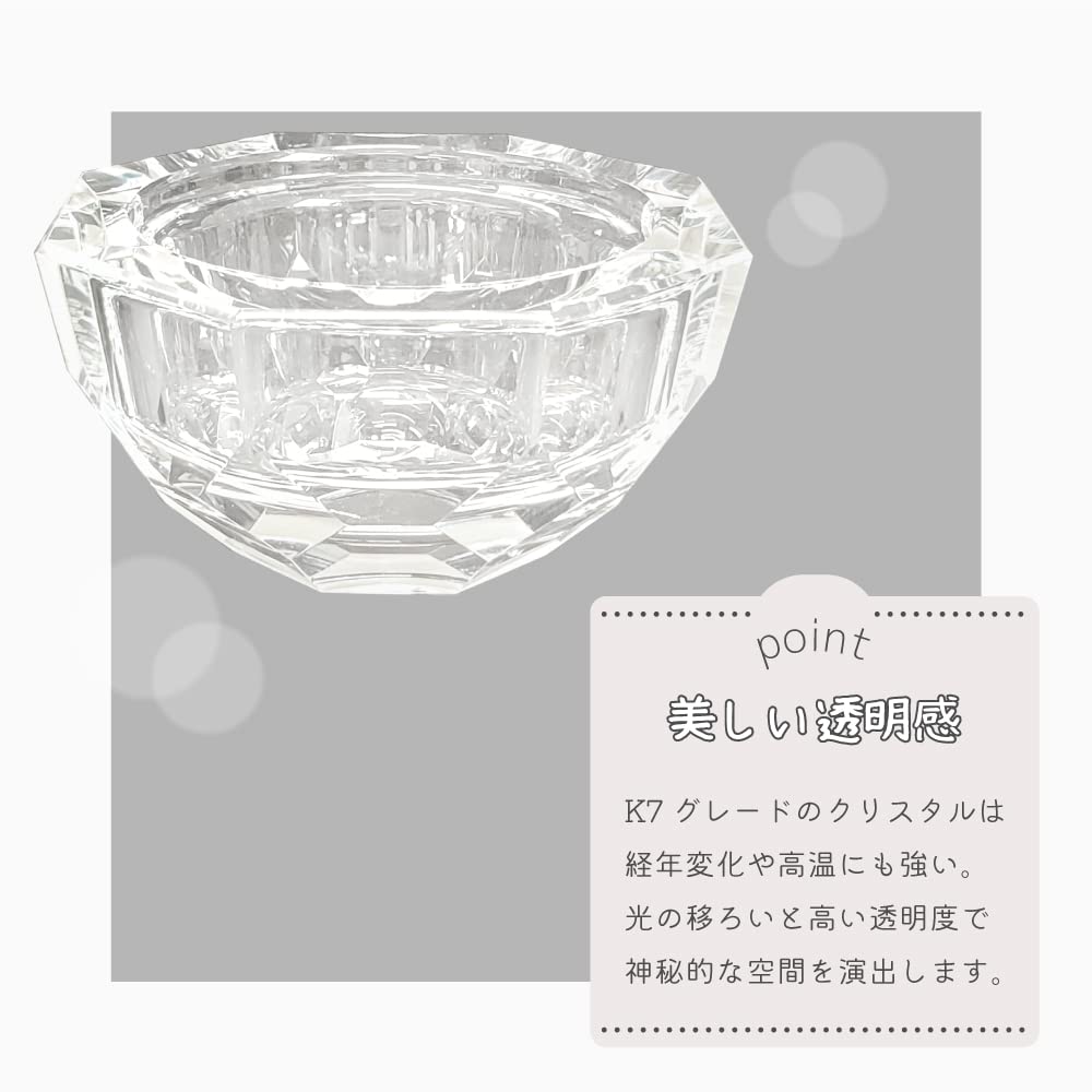 3.0-inch Diamond Incense Burner with Clear Crystal, Stylish and Modern Buddhist Altar Accessories
