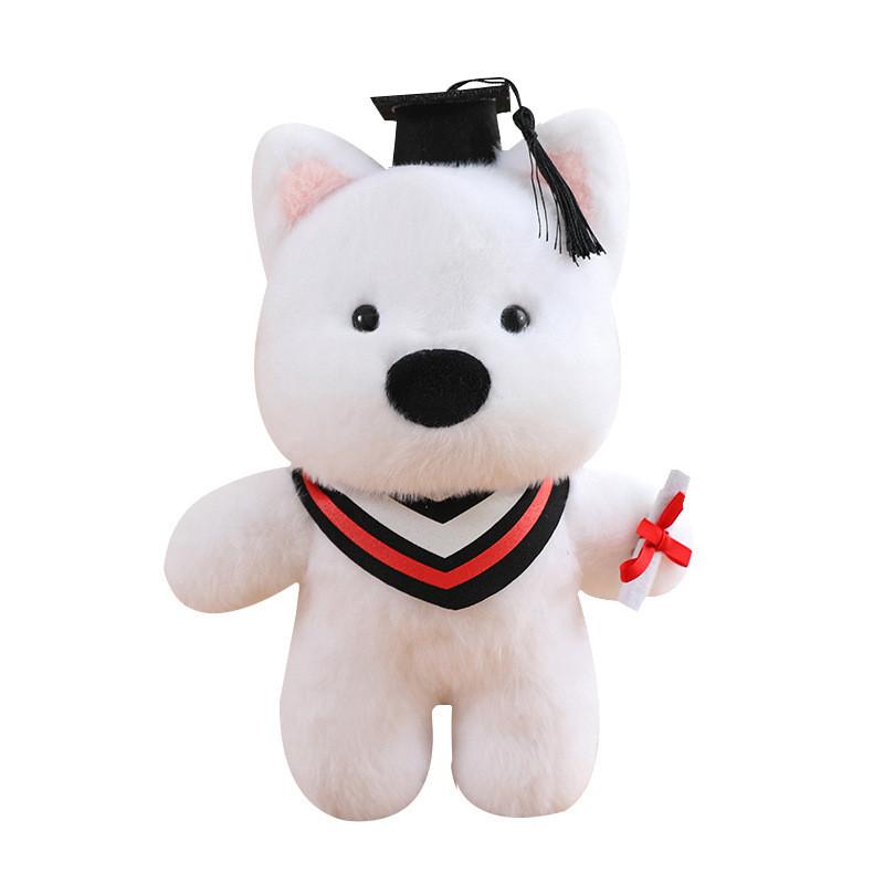 White West Highland Terrier Cute Plush Toy Material Graduation Gift Students Kid