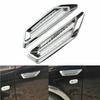 2Pcs Chrome Car SUV Air Flow Fender Side Vent Decor Sticker Exterior Accessories