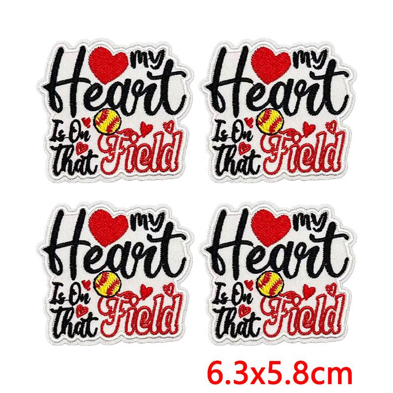 10PCS Softball Themed Iron On Patches, Softball Bow & Unicorn Embroidery Patches, Patches for Clothing DIY Decoration