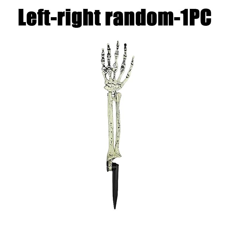 Halloween Scary Props Realistic Skeleton Head Human Hands Arms for Home Garden Haunted House Party Decor