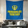 Arazzo da Parete Leeds United Appeso Estetico alla Parete Coperta in Tessuto Stampato Arazzi Decorativi per Camera da Letto Soggiorno Decorazioni per la Casa