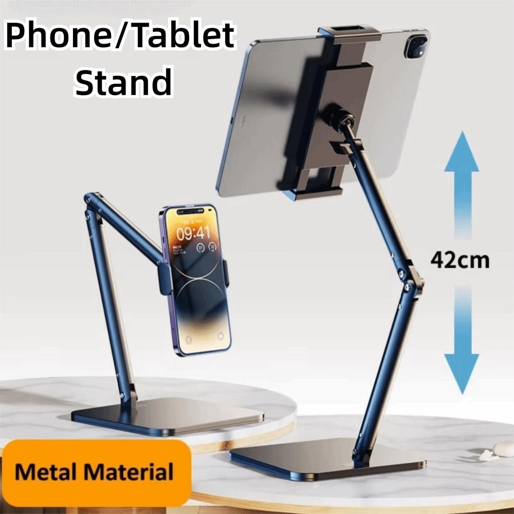 Height Adjustable Desktop Phone Tablet Holder Multi-Angle 360 Rotating Folding Tablet Stand Clip Mount Multi-purpose