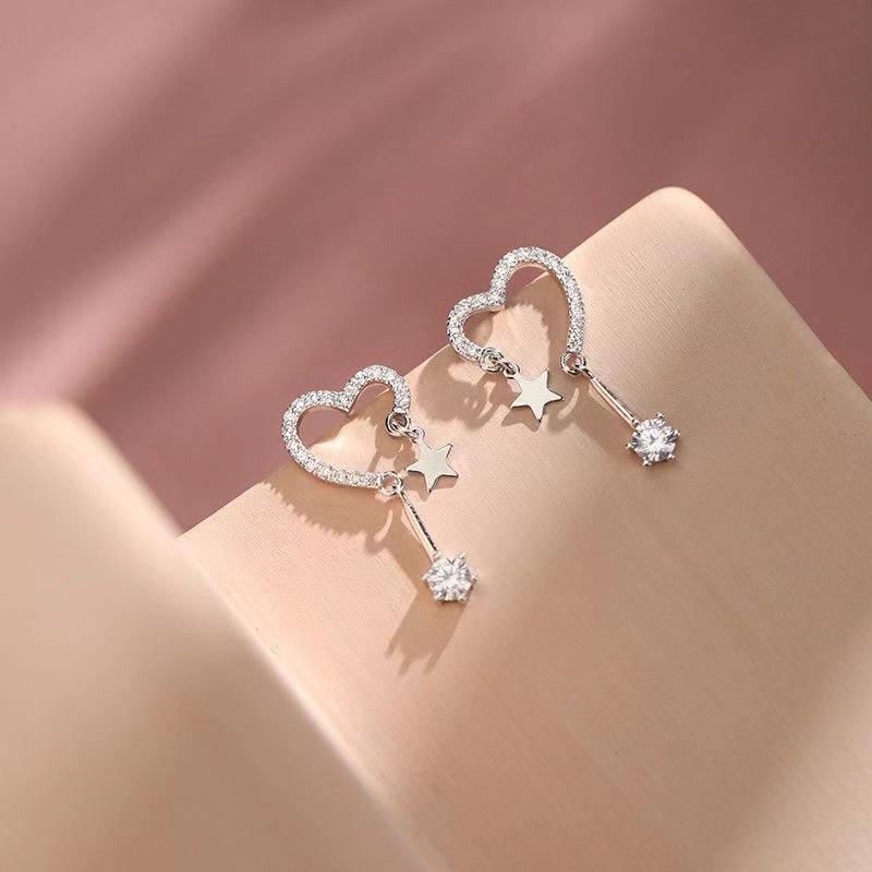 Zircon Star Earring For Women Exquisite Personality Tassel Party Earring