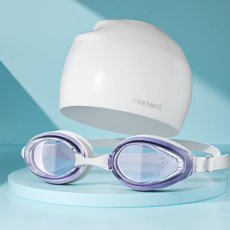 Adult Large Frame HD Anti-Fog Waterproof Swimming Goggles Diving Protective Eyewear