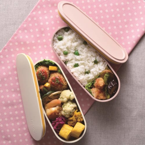 Thermos Fresh Lunch Box, 2-Tier Lunch Box, 600ml, Light Pink, DJT-600W LP