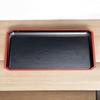 Wood Grain Tray Lacquerware Made In Japan J-kitchens 3-Shaku Corner-Cut (Tray/Tray) Black/Red, Non-Slip, 39cm, (ABS Resin),