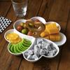 Heart-shaped Ceramic Plate Multi-frame Fruit Plate Salad Bowl Snacks Platter Dried Fruit Tray Dessert Cake Pan Decorative Plates