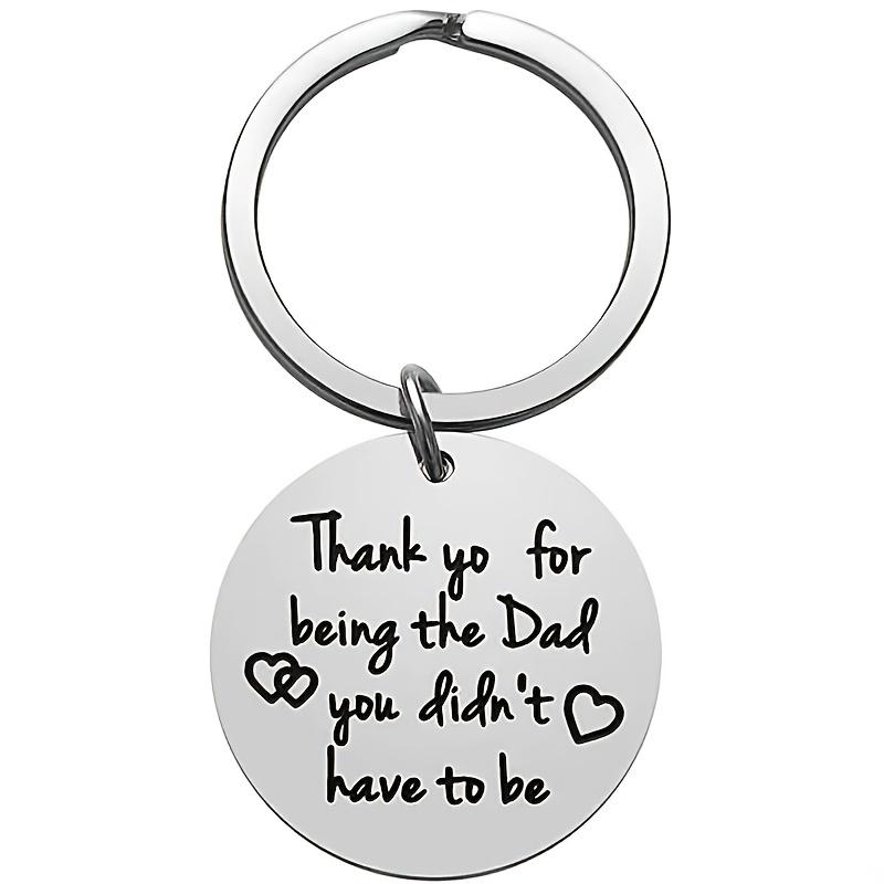 

1 Pc Thank you for being the dad Words Stainless Steel Round Keychain, for Father s Day Gift Casual Wear and Multifunctional Fashion Accessories