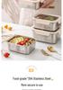 304 Stainless Steel Food Grade Fresh-Keeping Lunch Box with Lid for Refrigerator Storage and Meal Prep.