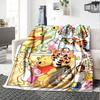Winnie Pooh Friends Flannel Blanket Super Soft Warm Cozy Blanket For Sofa Bed Office Travel Allseason Home Decor Gift
