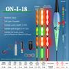 ONLYOU Spiral Tail Eye-catching Induction Electronic Fish Float Luminous Intelligent Float Outdoor Lake Reservoir Pond Ice Fishing Float 2/4pcs/set