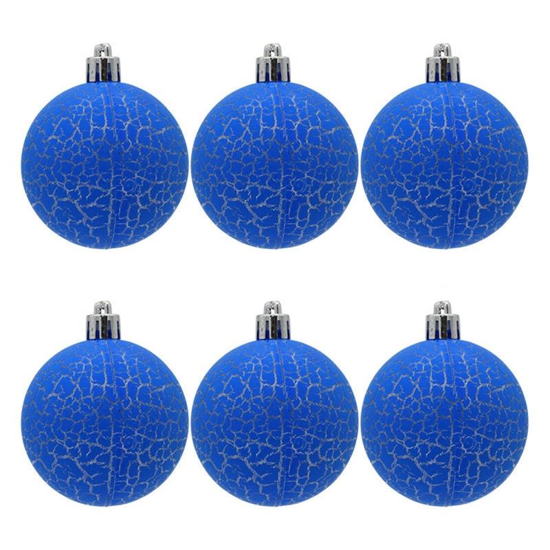 Macaron Color XMAS Hanging Crack Ball Pendants Xmas Tree Decor for Home Party 6X
