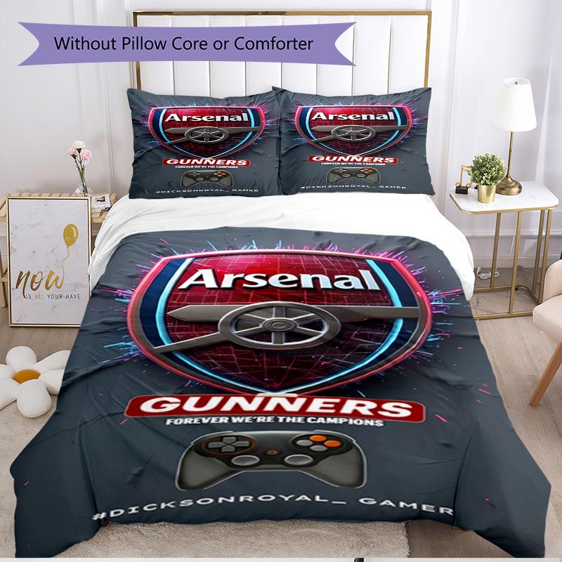 3pcs Duvet Cover Set (1*Duvet Cover + 2*Pillowcase, Without Core), Football team.C Print Soft All‑Season Bedding Set, Home Bedroom Decor Gift