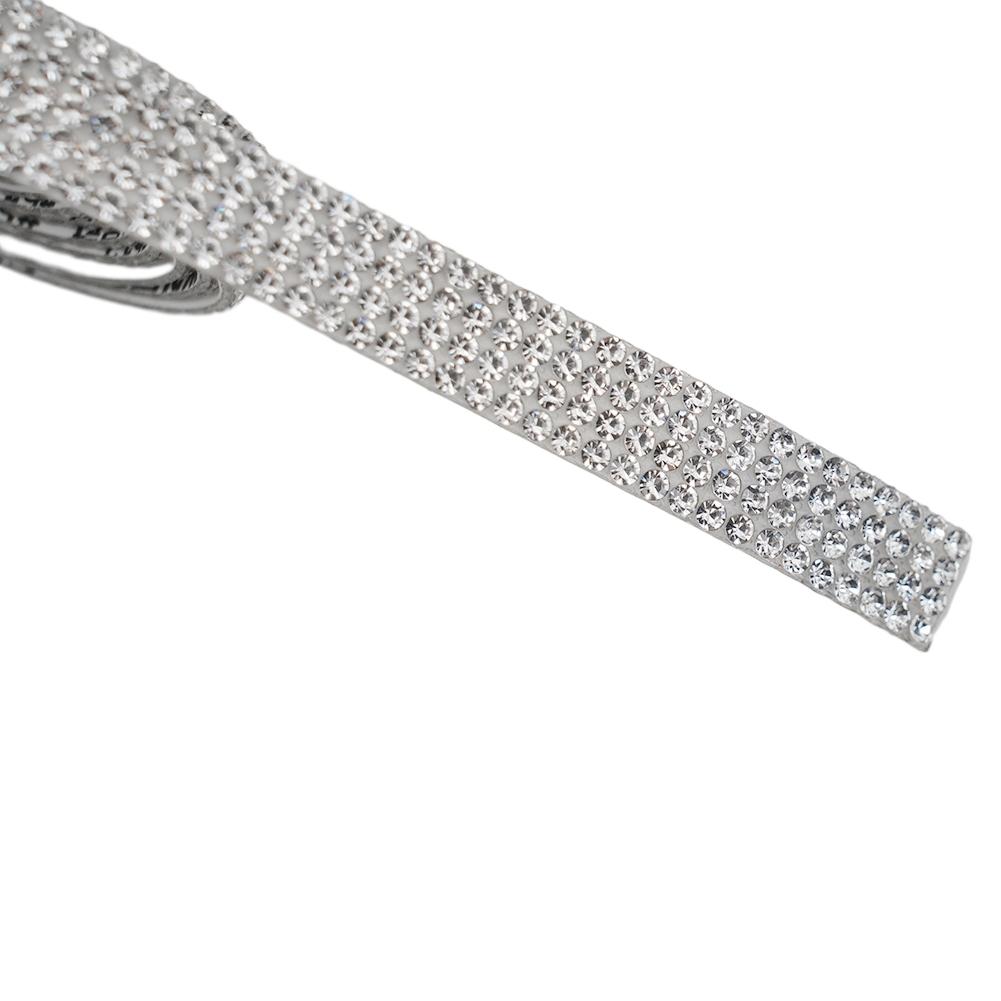 90cm Silver White Car Clothing Decor Rhinestone Decorative Stickers