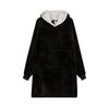 Unisex Winter Fleece Robe - Thick, Warm, Outdoor & Home Mid-Length for Couples