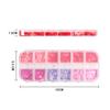 12 Grids/box Nail Sequins Flakes Paillette Nail Art Decoration Heart Alphabet Lips