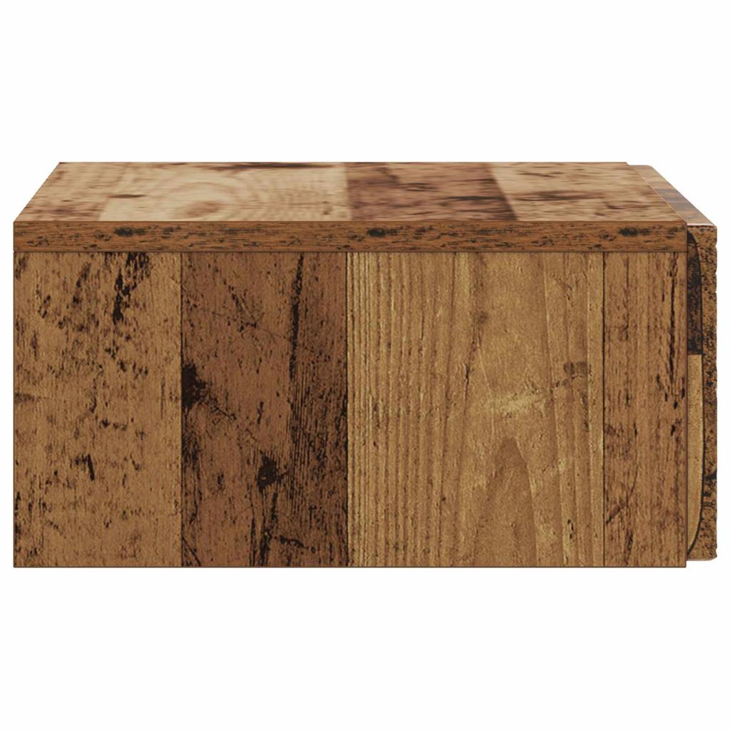 Wall Mounted Side Table Reclaimed Wood Look 59 x 34.5 x 17 cm