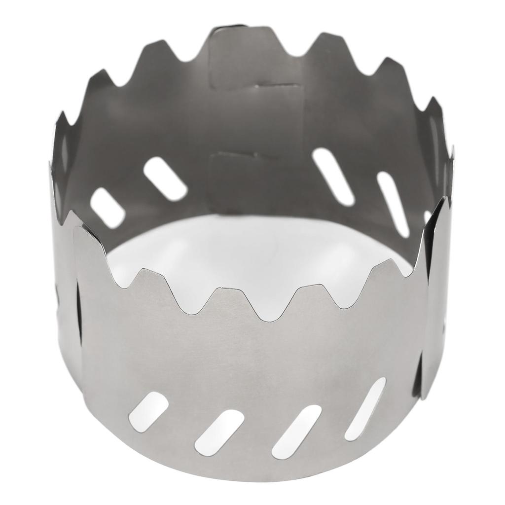 Lixada Portable Outdoor 2-in-1 Ultralight Titanium Alcohol Stove Rack Windscreen Camping Hiking Backpacking