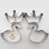 1PC/2pcs Stainless Steel Cookie Cutter Romantic Princess Crown Swan Party Cake Molds Biscuit Cutters Baking Tool Mould Stamp