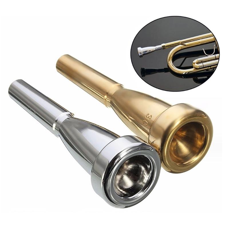 5C/7C Größe Vergoldetes Trompetenmundstück Metall-Trompetenmundstück Kupfer Professionelles Horn Trompeten-Instrumentenzubehör