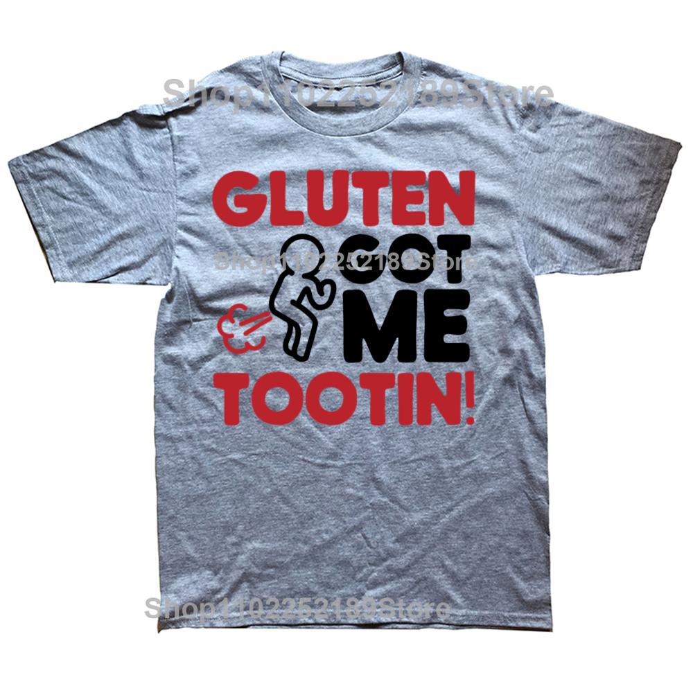 Gluten Tootin Funny Gluten Free Joke Graphic Tshirts Men Womens Fashion Casual Tshirt 100 Cotton Loose Oversized T Shirt