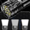 9 LED Mini Flashlight with Side Lights ABS Portable Rechargeable LED Torch  Built-in Battery High Power Lantern 4 Lighting Modes