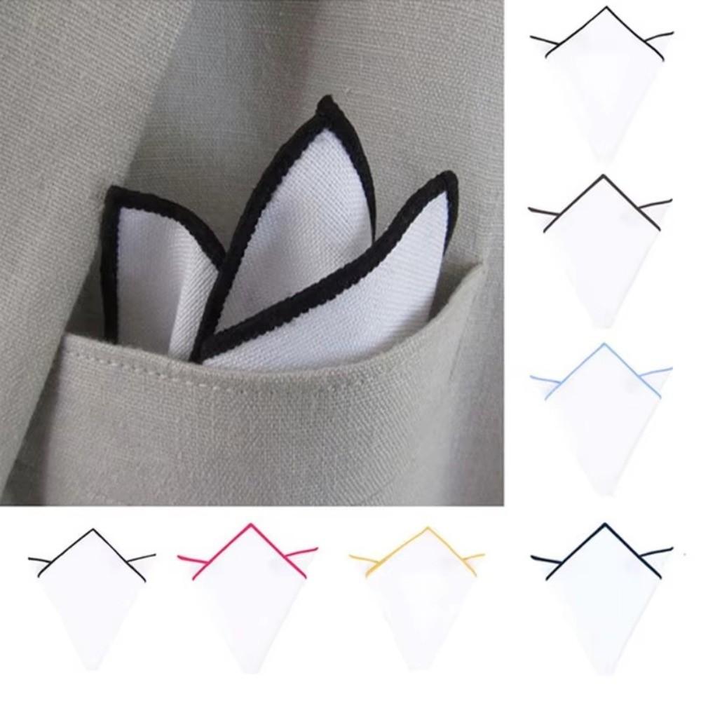 Square Plain White Pocket Cotton Handkerchief Small Suit Pocket Towel Cloth Decoration