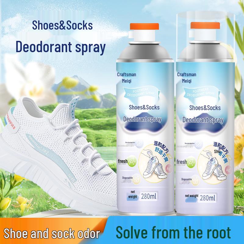Long-Lasting Shoe and Sock Deodorizer: Anti-Foot Odor Spray for Shoe Cabinets and Interiors