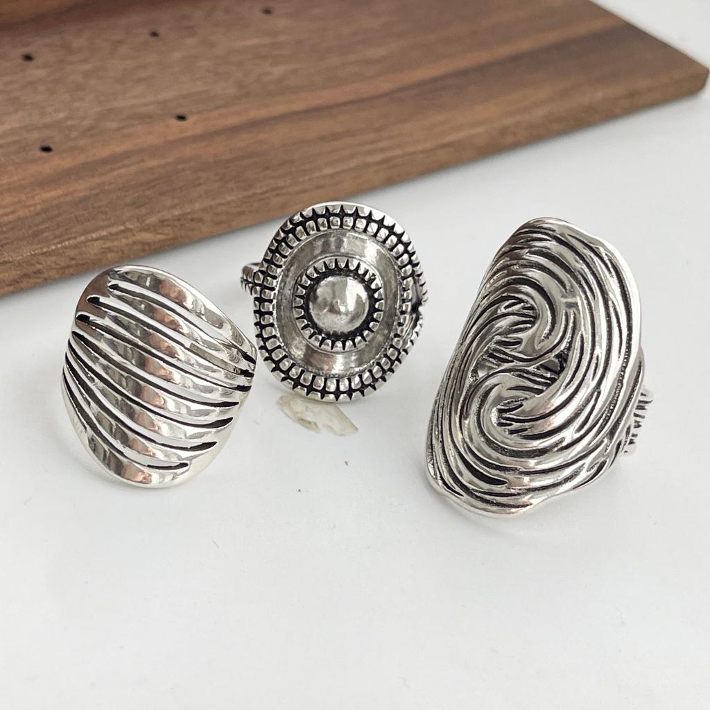 Bagues en Argent Sterling 925 pour Femmes Couple Minimaliste Fait Main Simple Anneau Rond Bande Bijoux Fins Cadeau Prévenir l'Allergie