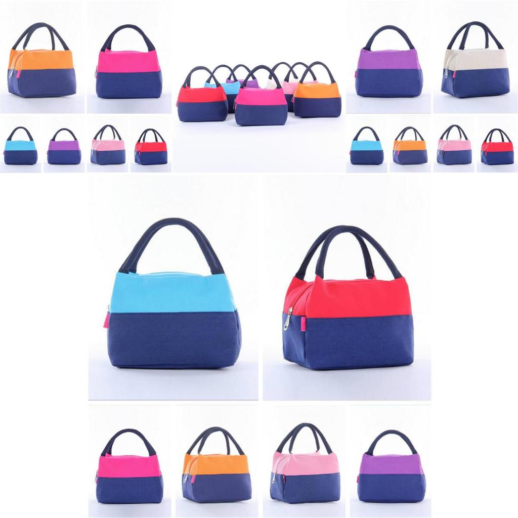 Spacious Lunch Bag Canvas Picnic Office Essential With Leakproof Thermal Handle