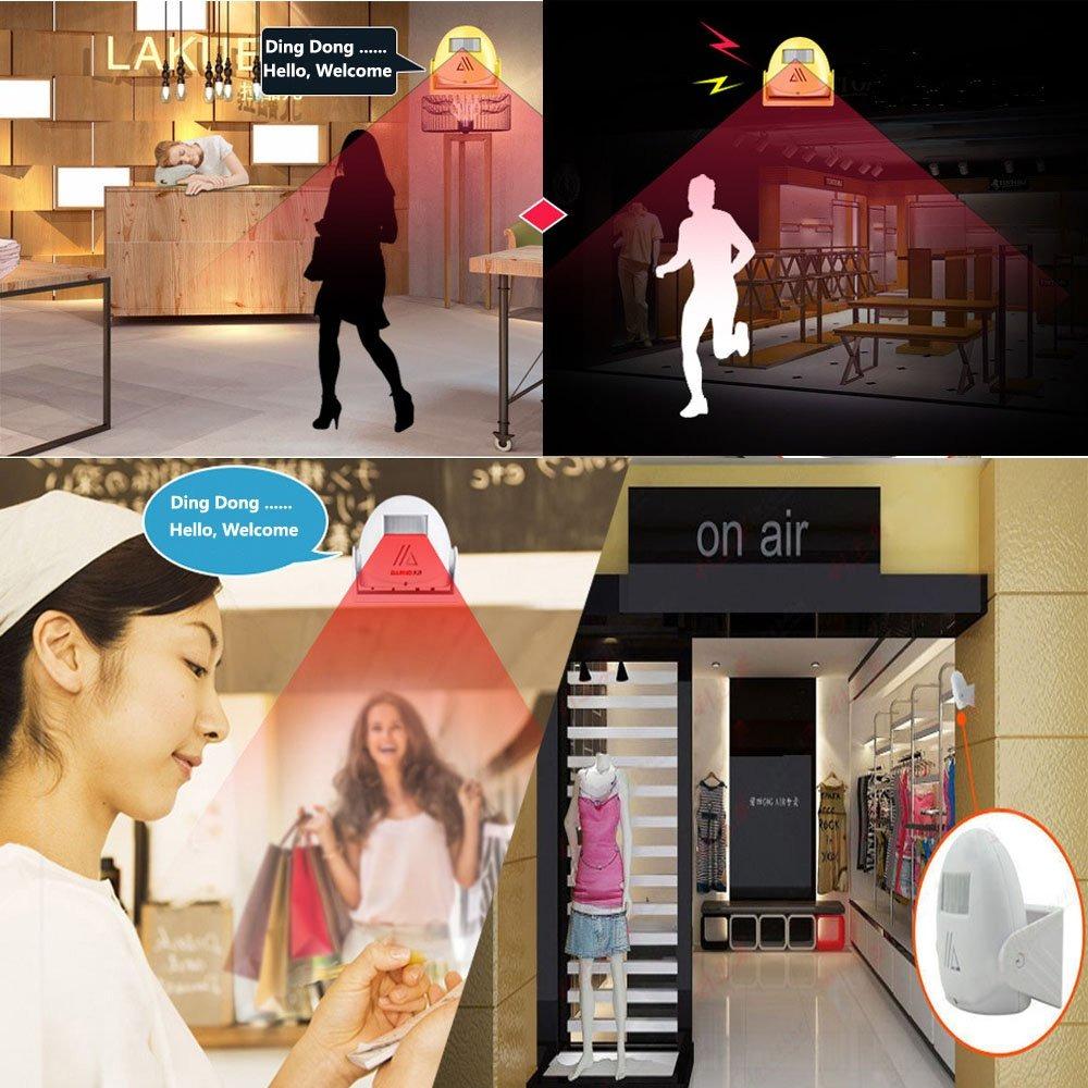 Plastic Intelligent Doorbell Sensor White Entrance Alarm Durable Bell Alarm Door Chime  Homes