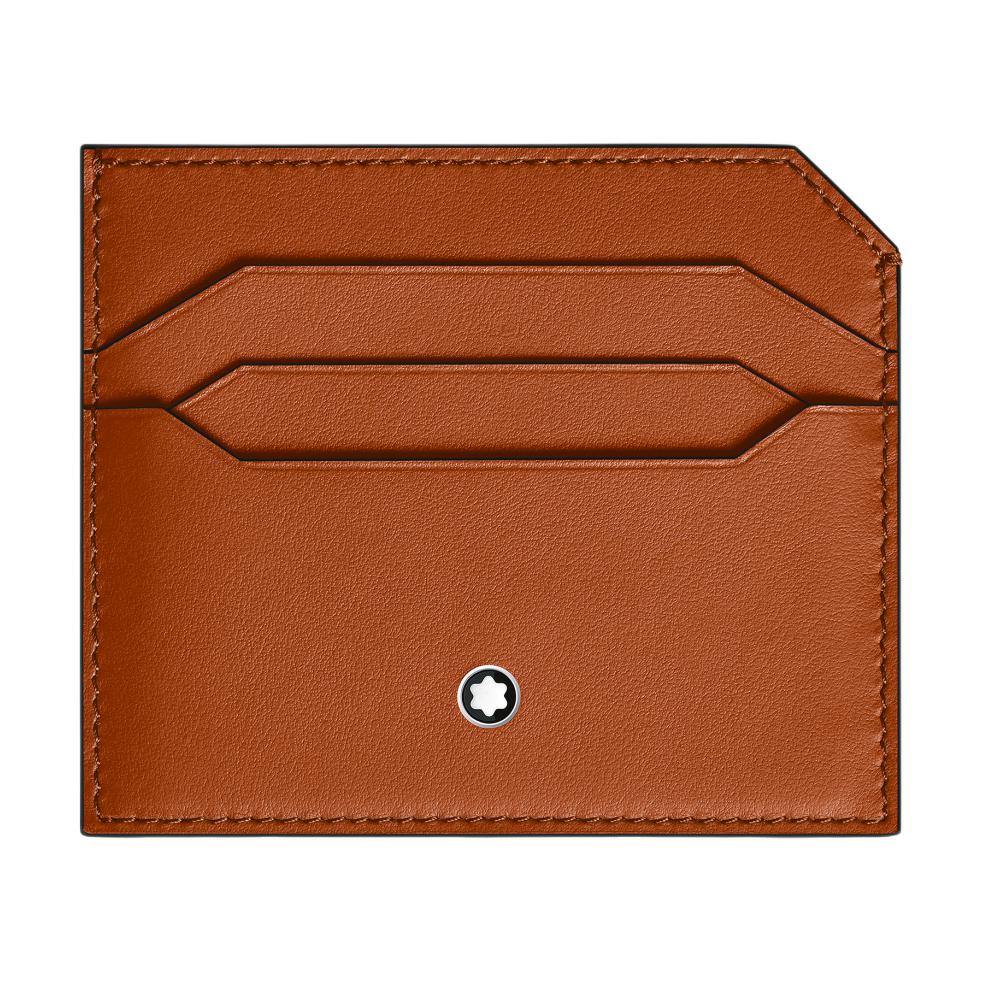 

Montblanc Soft Leather Series Brand Logo Classic Vintage Leather Card Holder Unisex Card Holder Caramel-Brown MB198754 Basic Set (Bag+Dust Bag)