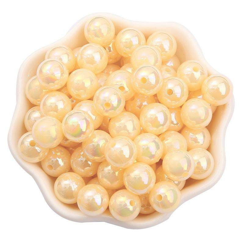 6/8/10mmABS Imitation Pearl AB Color Round Beads DIY Handmade Beaded Loose Bead Material Hair Accessories