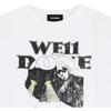 WE11DONE Cat Poster Print Round Neck Short Sleeve T-Shirt Unisex T-Shirt White WD-TT2-25-777-U-WH