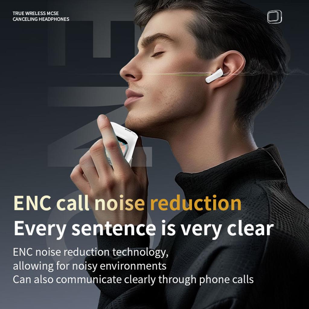 KI-Übersetzungs-Ohrhörer, 5.4 Kabellose Kopfhörer mit Vollfarb-Ladecase, 0,06 s Geringe Latenz Gaming-Headset, ANCCelsiusENC Rauschunterdrückung Ca