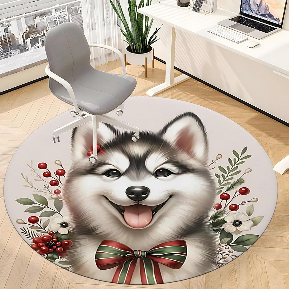 1pc Puppy Holiday Carpet for Office, Non-slip, Soft and Durable Office Rug, Perfect for Office Yy260128055
