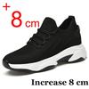 Increasing men sneakers casual heightening shoes 8cm height increase shoes for summer breathable 6cm elevator shoes
